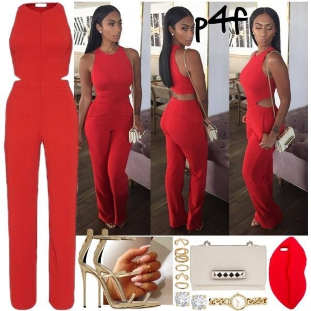 A.L.C. Chandelier Jumpsuit in Red